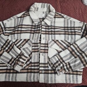 Plaid Button-Up Jacket